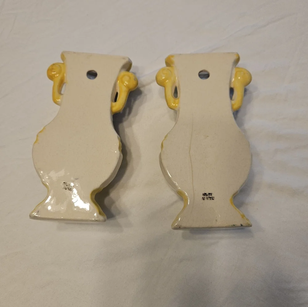 Vintage Ceramic Wall Pockets Made In Japan.